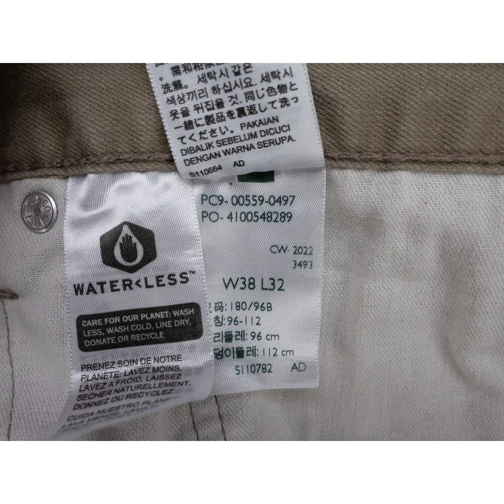 Levis 559 Jeans Mens 38x32 Actual 37x30 Beige Relaxed Fit Straight Leg Denim